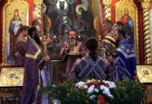 Богослужение в день памяти святых мучеников Маккавеев в храме Всех Святых г.Луганска