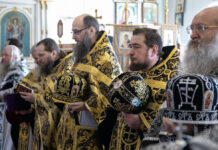 Архиерейское богослужение в пос. Червоногвардейское, 23.02.2022