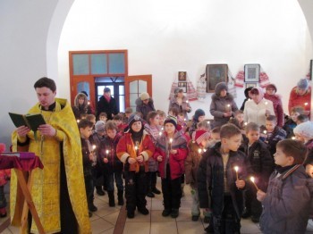 Молебен с детьми о мире, пгт. Родаково, 20.02.2014